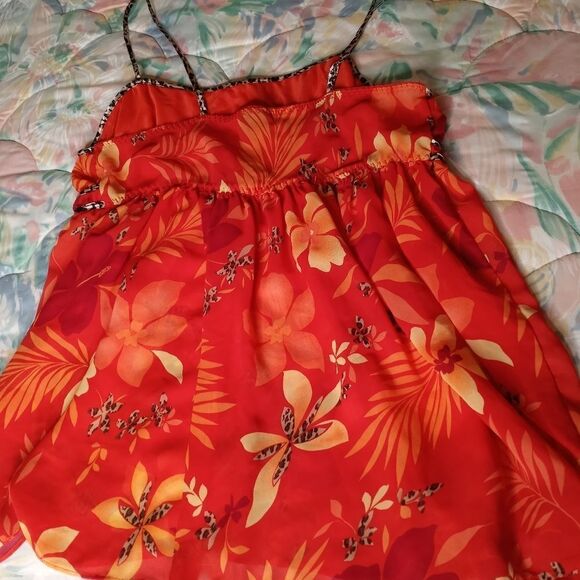 Secret Treasures XG(16-18) Straps Floral Print Boho Women's Top - Picture 7 of 7